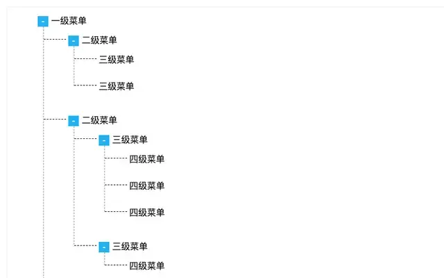 JS四级树形结构菜单