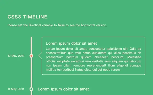 CSS3带日期大事记时间轴代码