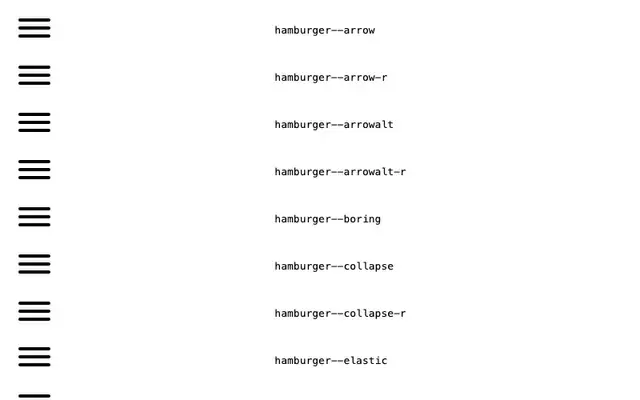 CSS3汉堡包图标变形动画按钮