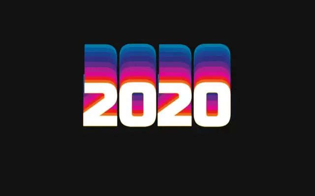 创意2020年数字CSS3特效