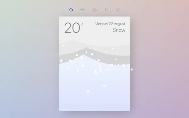 html5带日期的天气预报特效 html5带日期的天气预报特效