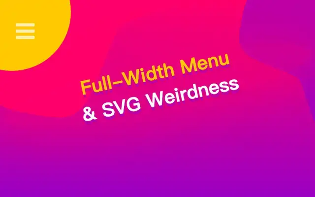 js+svg全屏打开菜单动画特效