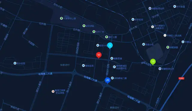 css3地图坐标点闪烁发光特效