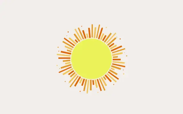 纯CSS3卡通太阳照射动画特效