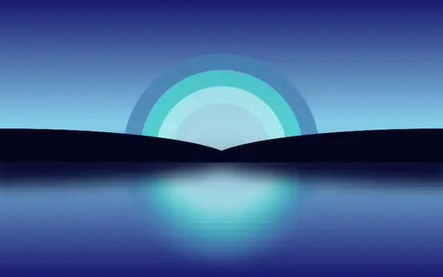 纯css3彩虹水面倒影背景特效