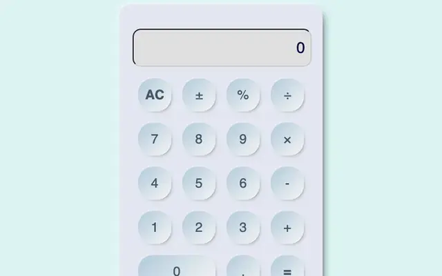 JS制作按键逼真的计算器代码