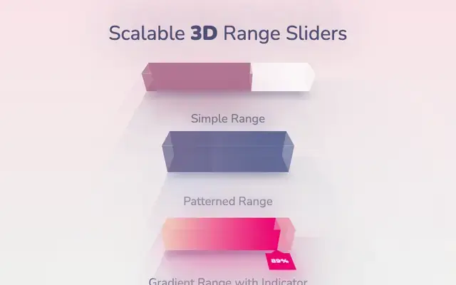 CSS3 3D滑块进度条拖动动画特效