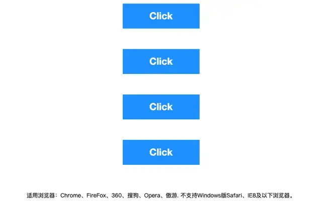 纯CSS3单击按钮3D动画事件