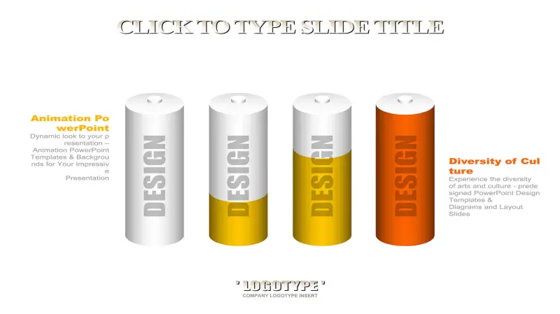 3D立体PPT柱形图模板素材 - 云猴子