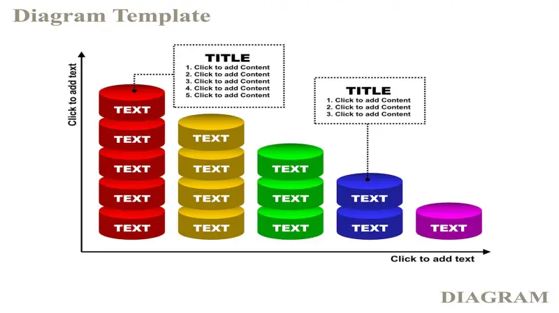 3D立体PPT柱形图模板素材 - 云猴子